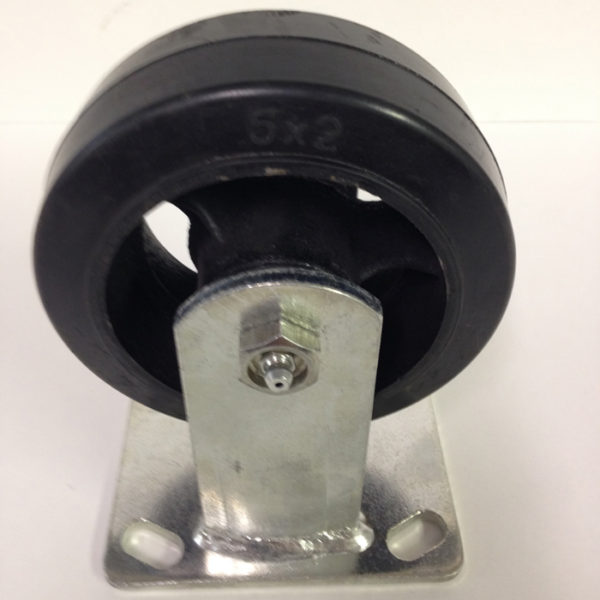 LONGRUNFORU 5" X 2" Rigid Caster Yoke, Zinc Plated Steel Frame And 4" X 4 1/ 2"Plate, Heavy Duty Caster Fork- Capacity Up To 1000 LBS Replacement(4 Rigid