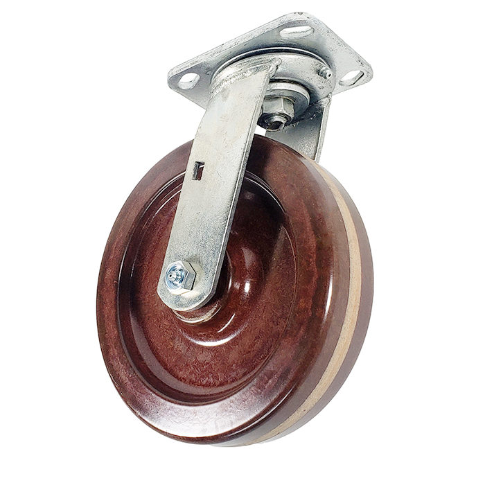 Creative Industrial Sales 8x2 Swivel Caster - Heavy Duty Phenolic Wheel With Brake - 1250 Lb Capacity Each - For Tool Boxes & More